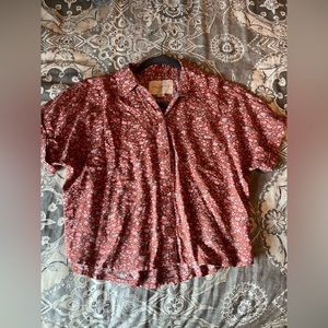 Aeropostale peach cropped blouse